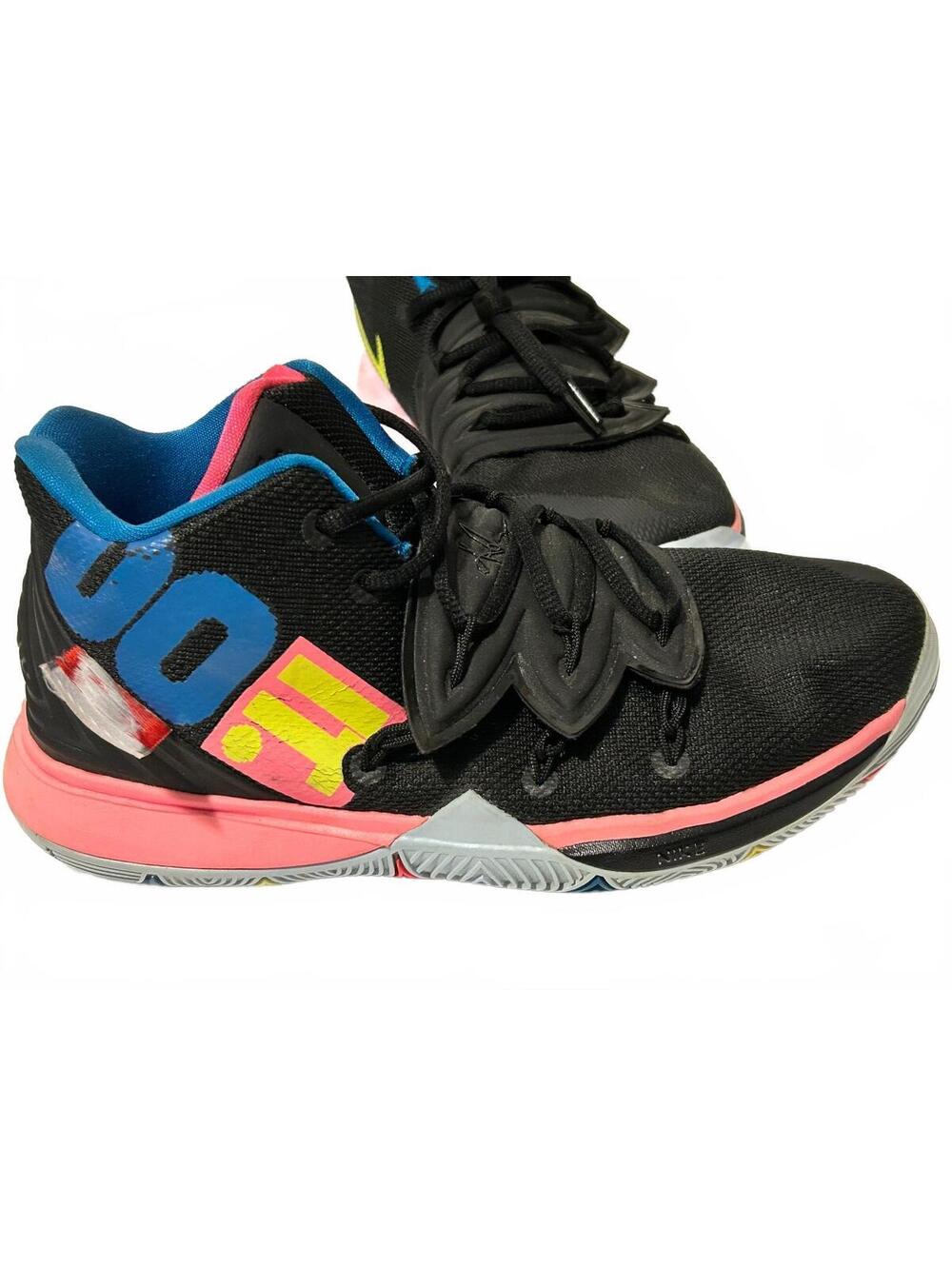 Nike Kyrie 7 Basketball Shoes Black Pink Blue Size 6.5 Kids